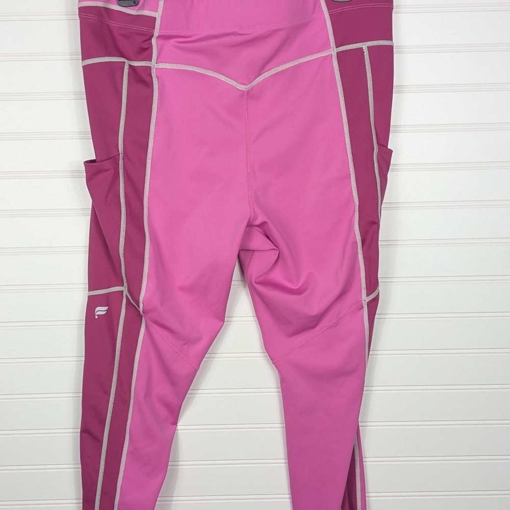 Fabletics Pink and Purple Contrast Leggings - Picture 5 of 7